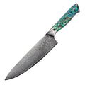 8 Inch Chef Knife JDH Damascus Kitchen Knife 67 Layers Damascus Steel with Abalone Shell Handle