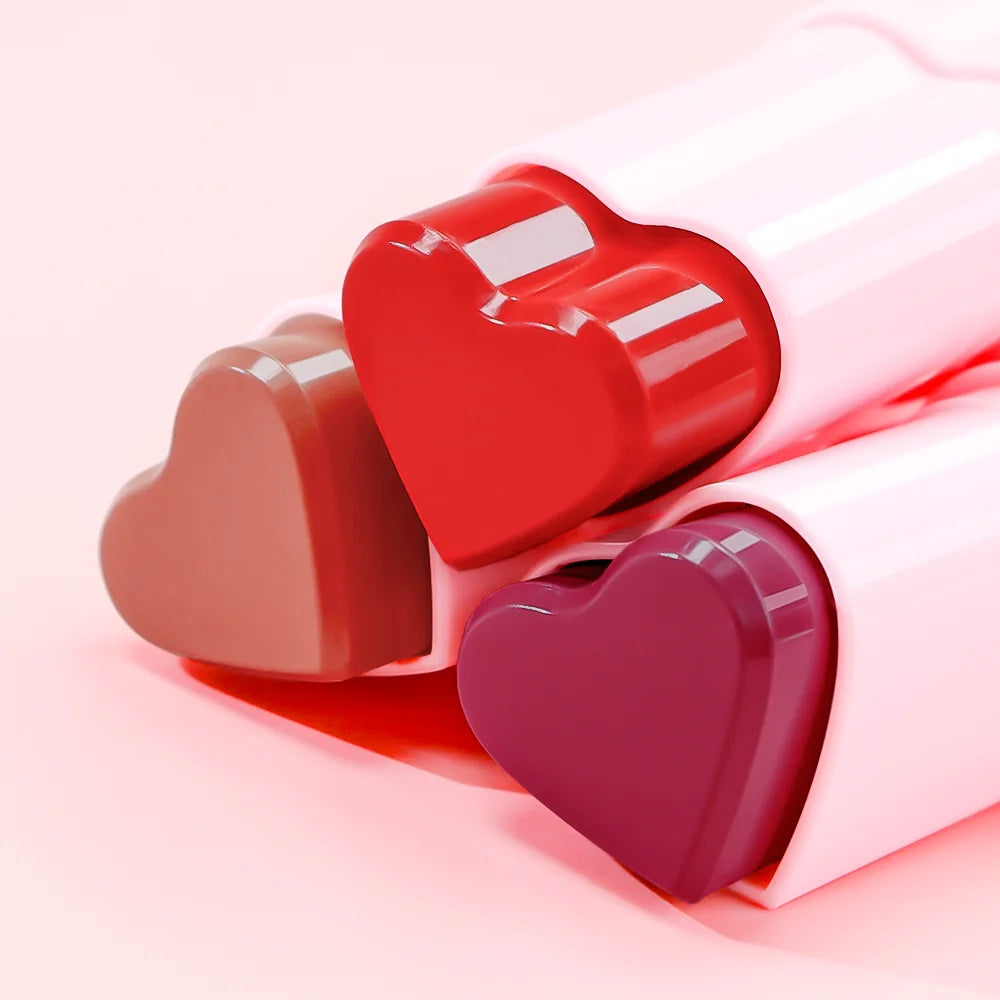 Wholesale Face Makeup Cream Blush on Stick Private Label Long Lasting Vegan Pigmented Blusher Custom Logo Pink Heart Blush Stick