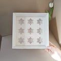 XJH 9 Cavities 9 Hole Cupcake Box White Color Cupcake Boxes and Packaging White Card Paper Dessert Box for Party Wedding