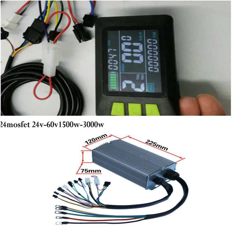 Speed Display Color LCD Meter 930+High-Power Controller 24 Tubes 24v-60v1500w-3000w Electric Bicycle Accessary Scooter DIY PARTS