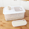 Plastic Containers for Food Transparent Rice Storage Box With Measuring Cup and Small Storage Box