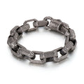 KALEN Vintage Designer Bangle Bracelet Stainless Steel Chain Bracelet for Men