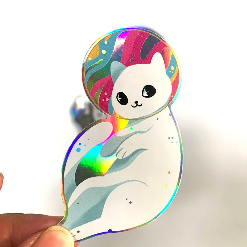 Waterproof Hologram Stickers Glitter Laptop Holographic Stickers Vinyl Sticker Packs