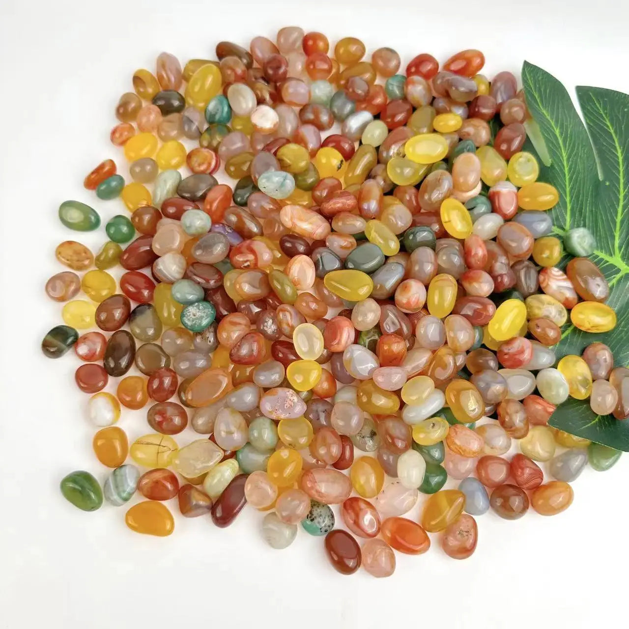 Wholesale Natural Crystals Gemstone Magic Color Agate Tumbled Stone for Decoration