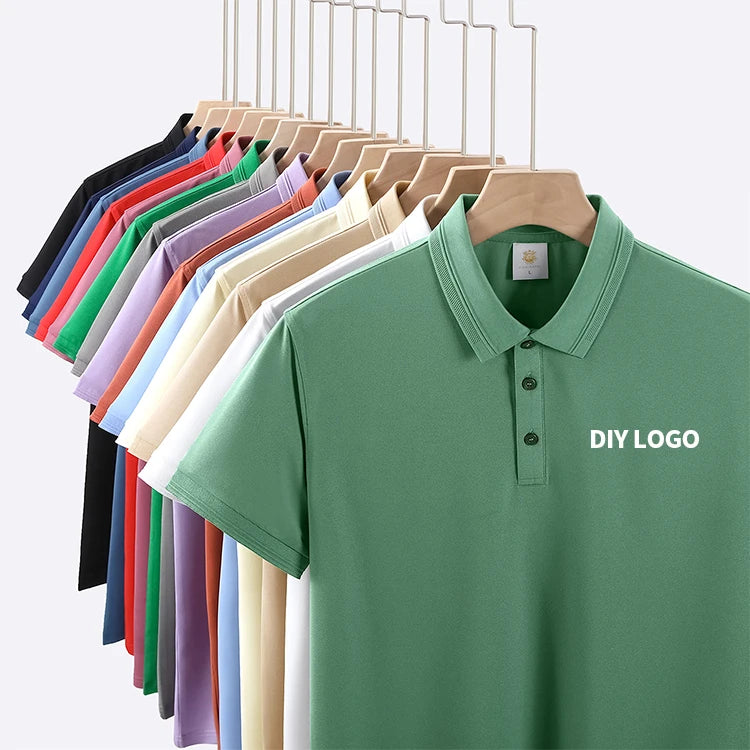 Wholesale Custom Embroidery logo Polo t Shirt Men Custom Printed Plain Golf Polo 100% Cotton Tshirt for Unisex