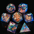 MINI PLANET DND Dice Set Handmade Colored Polyhedral Resin Dice With Sharp Edges for TRPG Games Custom DND Dice Set and D6 D20