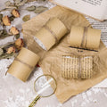 60mmx3m Kraft Paper Tape Tefancir Series Creative Hand Account Retro DIY Decorative Self Adhesive Stickers Roll