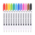 12 Colors Waterproof Micron Pen Replaceable Tip Fine Liner Colored Sketch Water Marker Pen for Manga