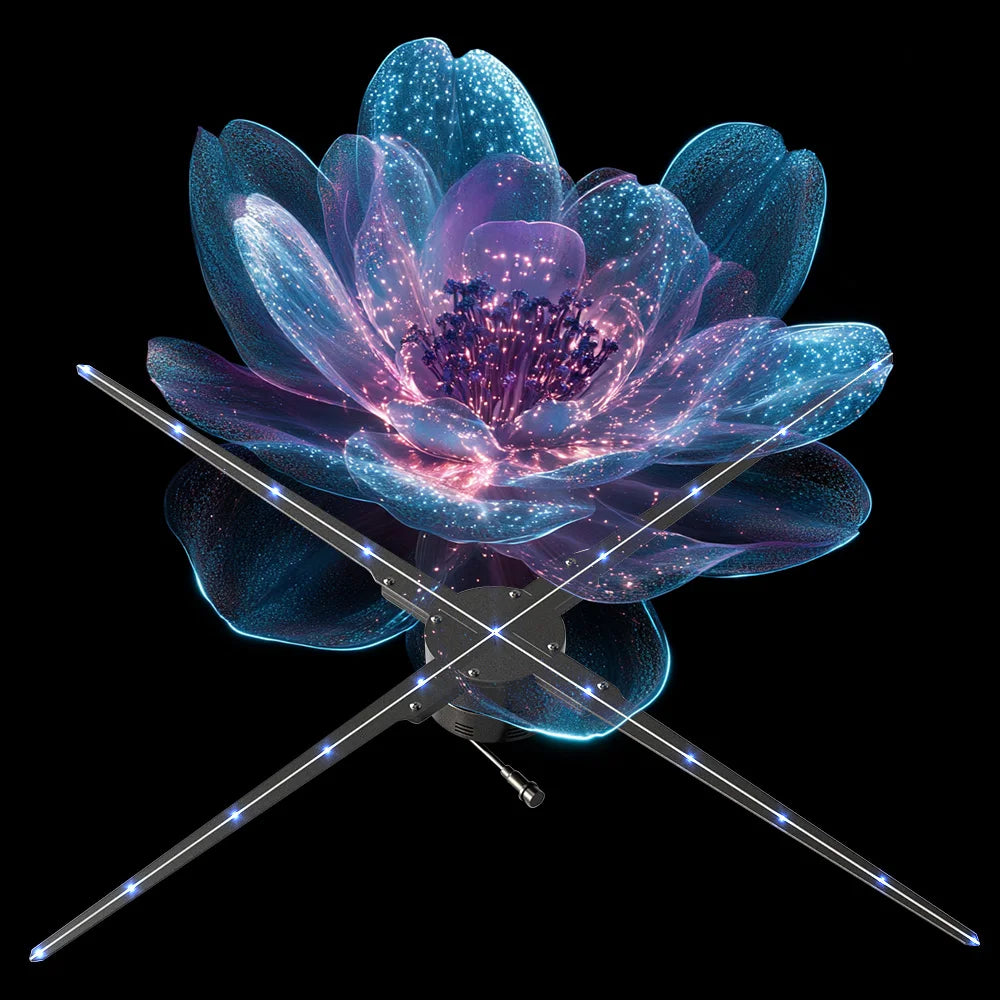 100cm 3D Hologram Fan Ensuring Low Power Consumption for Efficient Public Installations in High Traffic Areas