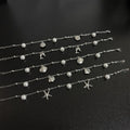 2025 New Designs Sea Series Starfish Dolphin Shell Pearl Mixed Women Anklets