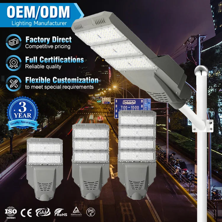 Good Quality Outdoor Powerful Waterproof Streetlight Aluminum Street Lamp 100w 150w 200w Ac Led Street Light