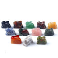 Mini Cute Small Rabbit Crystal Carving Natural Crystal Agate Carved Animal Rabbit for Home Decoration Gift