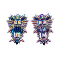 Carnival Garment Accessories Colorful Resin Rhinestone Patches Hotfix Cabochon Iron-on Appliques for Dresses Shoes Rhinestones
