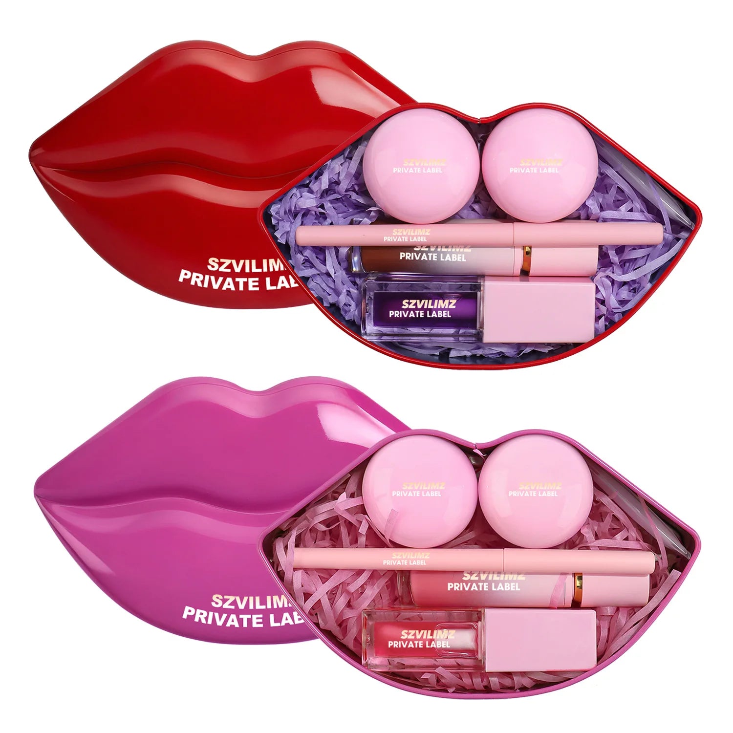 Custom 5-in-1 Lip Care Set  Lip Gloss + Liner + Mask + Scrub + Oil Kit lip Gloss Kit Brillo Labial for Women Gift Maquillaje