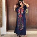 Beach Cover up Embroidered Robe Bikini Sun Protection Beach Dress Kaftan