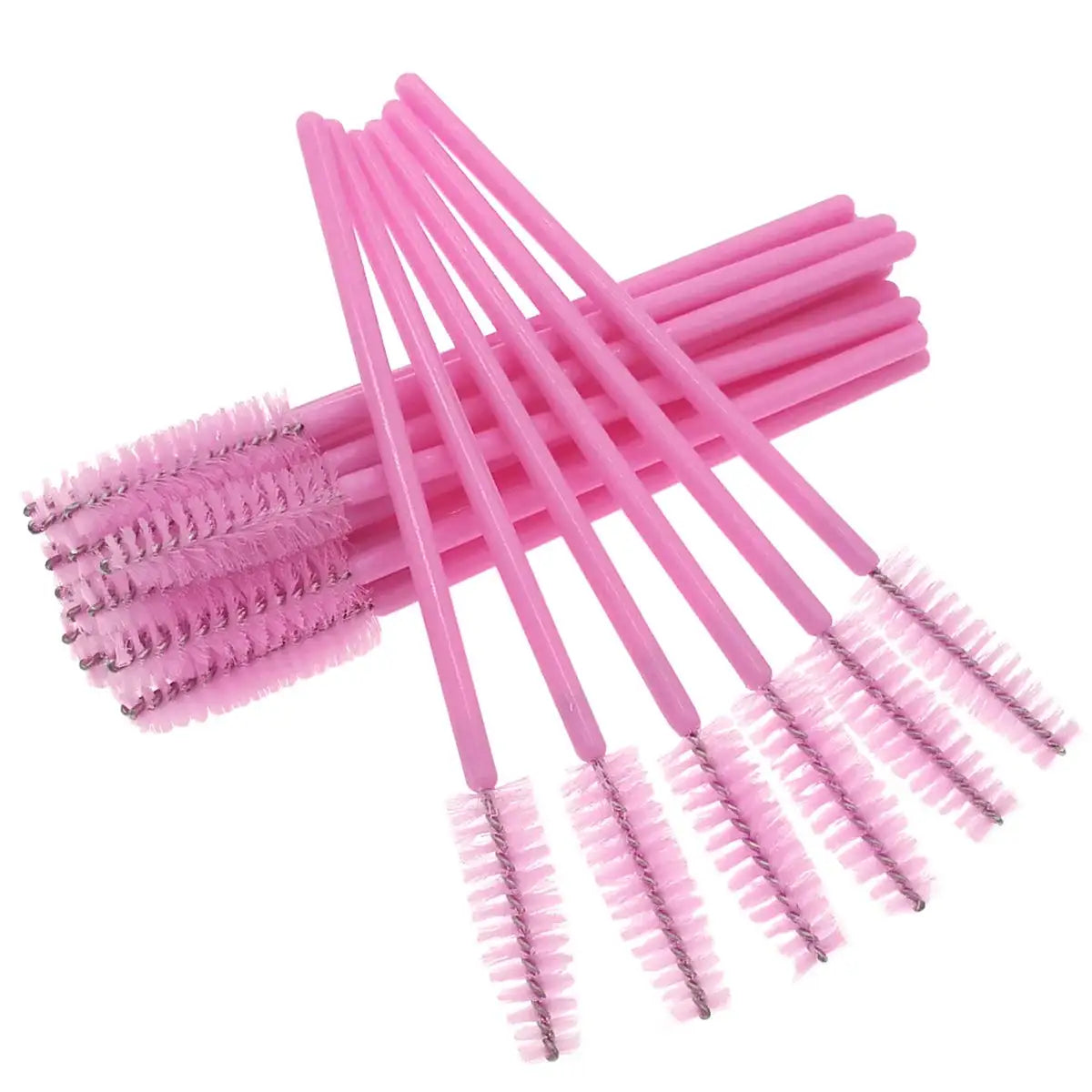 50Pcs Mascara Brush Disposable Crystal Eyelash Extension Glitter Handle Mascara Stick Makeup Brush