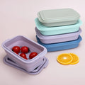 Hot Sale 500mL 800ml Collapsible Silicone Lunch Boxes Microwave Silicone Food Storage Container