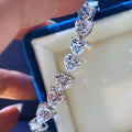 Roomy Jewelry New Design  Sterling Silver Bracelet Ladies Fashion Heart Diamond Charm Bracelet