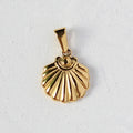 Olivia Dainty Women 18k Gold Shell Pendant Boho Scallop Shell Pendant Necklace for Summer Beach Jewelry