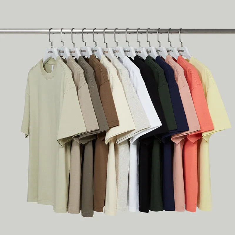 Wholesale Custom 280g GSM 100% Cotton Oversized Unisex T-Shirts Man T-shirts with Digital Printing Solid Pattern