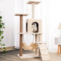 Large Cat and Kitten Wall-Mounted Scratching Activity Tree Plush Cat Bed and Climbing Shelf with Toy Features