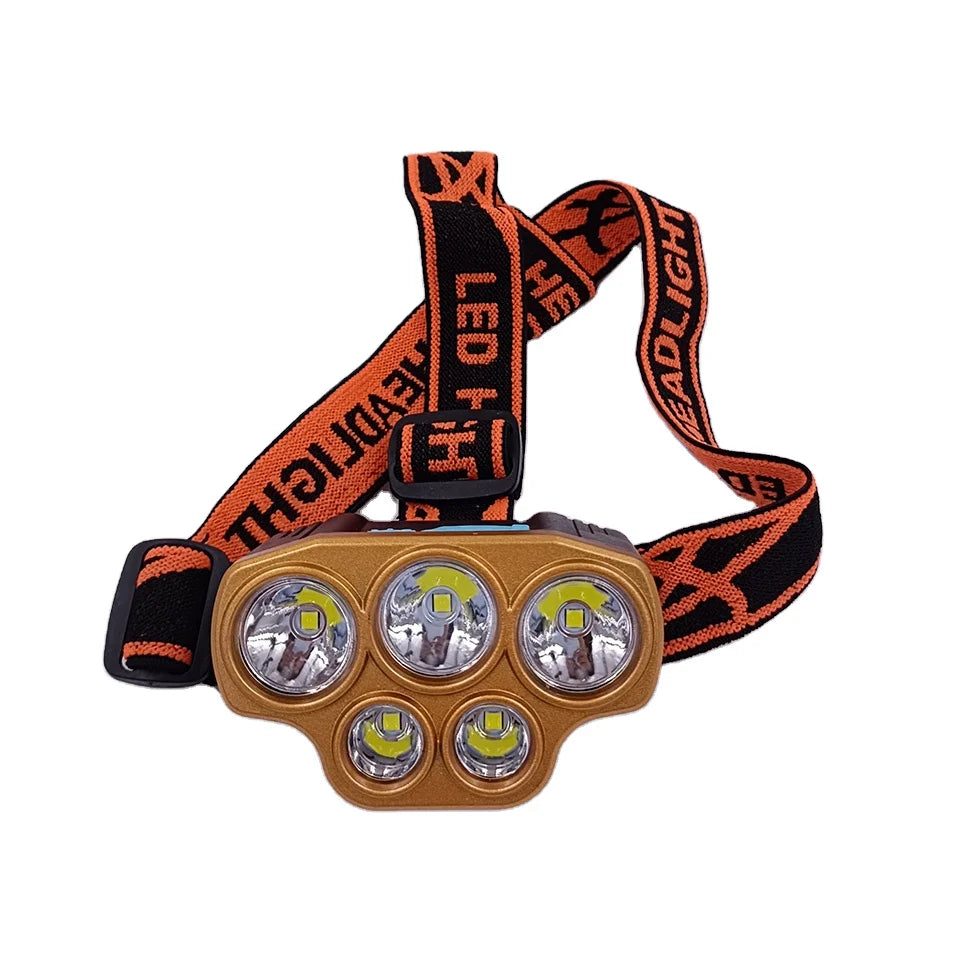 Cheap Emergency ABS Plastic 4 Modes Built-in Battery USB Rechargeable Mini 5LED Headlamp for Camping Fishing Hiking