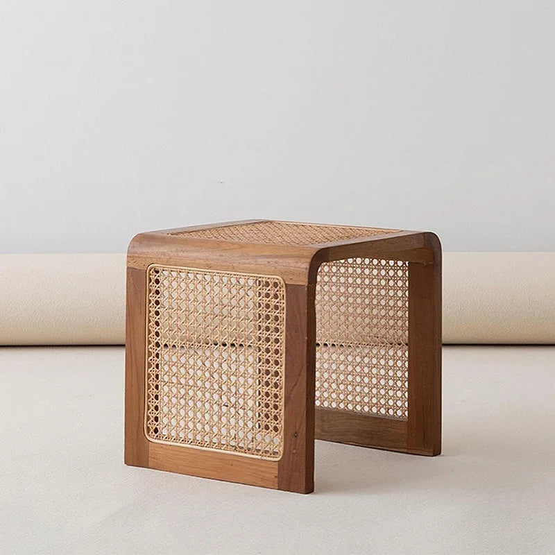 Dreamhause Nordic Square Solid Wood Side Table Living Room Japanese Wooden Simple Small Table