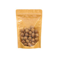 Eco-Friendly Stand-Up Ziplock Bag with Window Mylar Zipper Sealed Kraft Paper Doypack Food Packaging for Sugar and Pet Food
