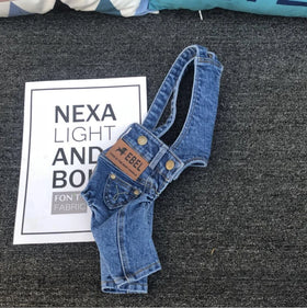 Spring Summer All-Matching Fit Bib Jeans Pants Dog Cat Clothes