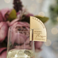Personalised Laser Cut Gold/ Silver/Black/White/Clear Acrylic Name Drink Toppers Wedding Swizzle Tags