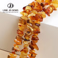 Brand Direct Sales Natural Amber Crushed Stone Irregular Shaped Drilled Loose Beads Strand for Making Necklace Jewelry DIY Beads