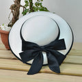 Wholesale Wedding Party Wide Brim Fedora Hat for Women Vintage Satin Fabric Elegant Bow Deep Top Hats Church Hat Bucket Cap