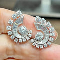 CAOSHI OEM Luxury Dazzling Irregular Design Cubic Zirconia Earrings for Women Engagement Fashion Silver Plated CZ Stud Earrings