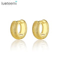LUOTEEMI Chunky Large Hoop Earing Gold Plated 18K African Fashion Alloy Popular Vintage High Earring Base
