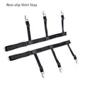 Adjustable Elastic Leather Shirttail Bracket Holder for Men Non-slip Tight Shirt Stay With 6 Strong Clips Quality Suspender Belt