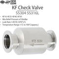 VacuumKF16/ KF25/KF40/KF50 Spot Goods Check Valve S3304 Stainless Steel NW16/NW25/40/50 Quick One Way Valve Body with FKM Seals