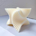 3D Geometric Spiral Twirl Silicone Molds Abstract Art Swirl Wax Mould Square Ribbed Square Candle Mold
