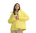 Women's Lightweight Cotton Waterproof Jackets Portable Windproof With Stand Collar Vacuum Packaging for Winter Season