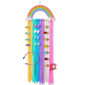 Genya Girls Rainbow Hair Bows Holder Decoration Wall Hanging Decor Hair Clips Hanger for Kids Room