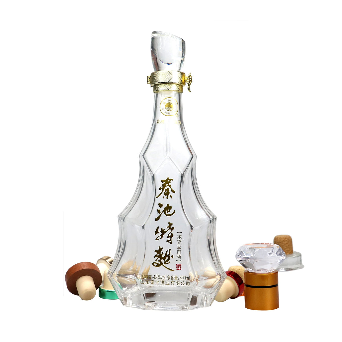 Wholesale Empty Fancy Flint Glass Customize Vodka Bottles Glass 750 ml Spirit Liquor Vodka Bottle