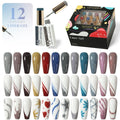 Vendeeni OEM/ODM Multi Effects Nail Art 12Colors Reflective Glitter Liner Gel Polish OEM 10ml Reflective Disco Liner Gel Polish