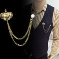 Vintage Retro Men's Suit Brooches Alloy Chain Brooches for Wedding Party & Business Gift for Engagement Plated Technology