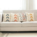 2020 New Arrival Boho Tufted Cream White Soft Plush Geometric Couch Pillow Covers 45x45cm 18x18 Inches Knitted Technique for