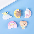 New Nail Art Supplies Kawaii Resin Accessories Cartoon Moon Series Cloud DIY Cream Bear Nail Charms Accessories DIY Design 3D