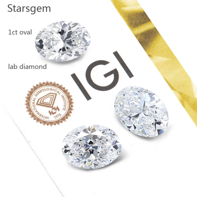 Promotion IGI HPHT CVD Oval Shape 1ct Cvd Hpht Synthetic Lab Created Diamond D VVS Lab Grown Lab Made Diamond for Jewelry