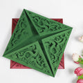 Burgundy & Emerald Laser Cutting Wedding Paper Pocket Invitation Customizable Textured Event Paper Cover