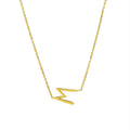 Fashion European American Style M Letter Clavicle Necklace Stainless Steel All Match for Women Daily Party Jewelry Gift