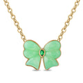 Milskye Light Option Fashion Simple Trendy Jewelry for Women 2024 18K Gold 925 Silver Enamel Small Bow Necklace
