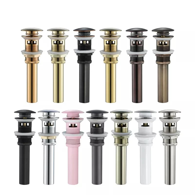 Basin Sink  Pop up Drain Plugs Sink Drain Stopper with Overflow Vessel Sink Drain Assembly