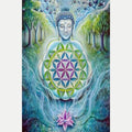 30*40cm 5d Diy Diamond Painting Buddha and Lotus Flower Diamond Embroidery Needlework Rhinestone Modern Decoration